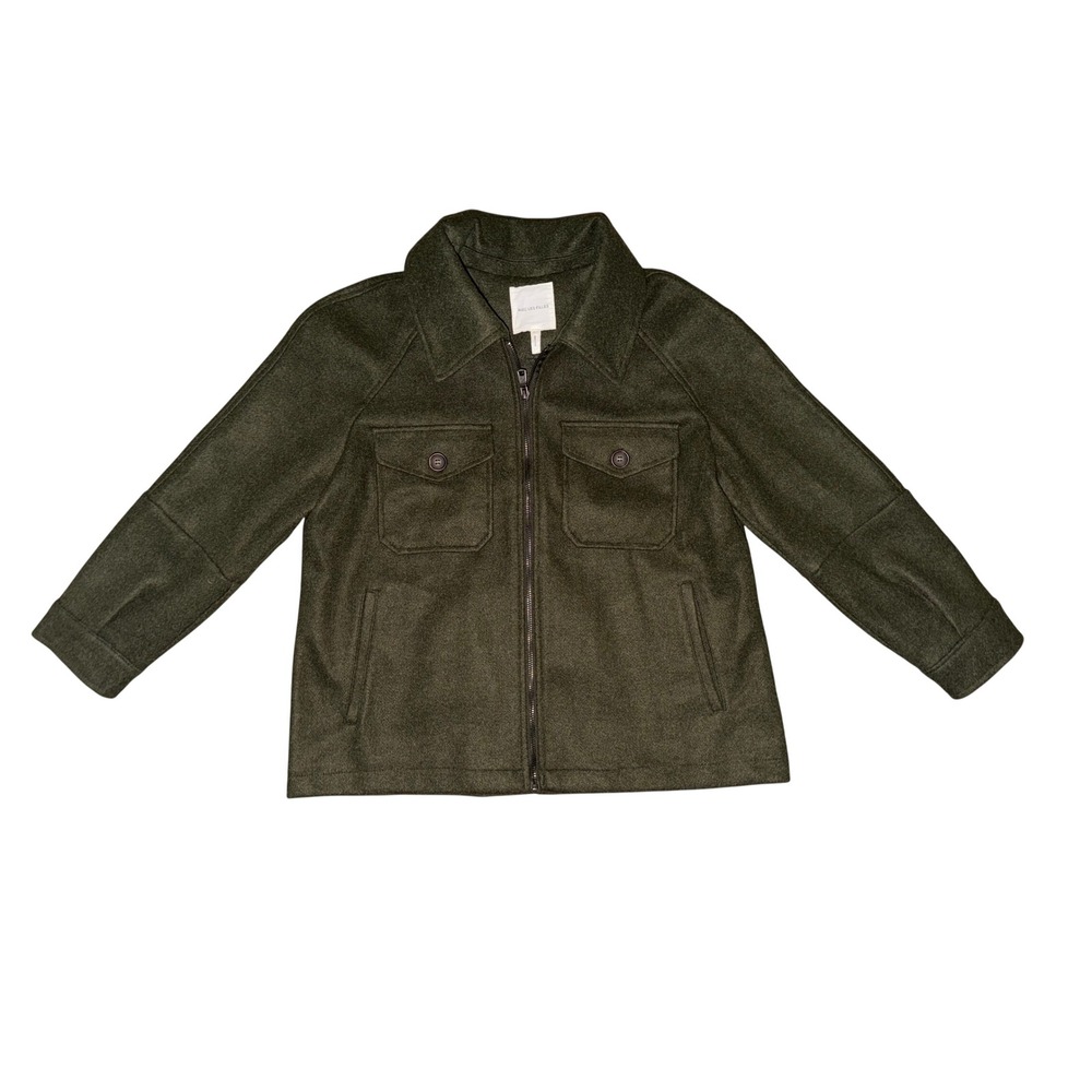 Avec Les Filles Olive‎ Green Zip Front Utility Jacket Womens Large 81077 X7 - Picture 3 of 11
